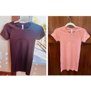 Bundle of 2 NWOT Lululemon Swiftly Tech Short Sleeve Shirts Size 2